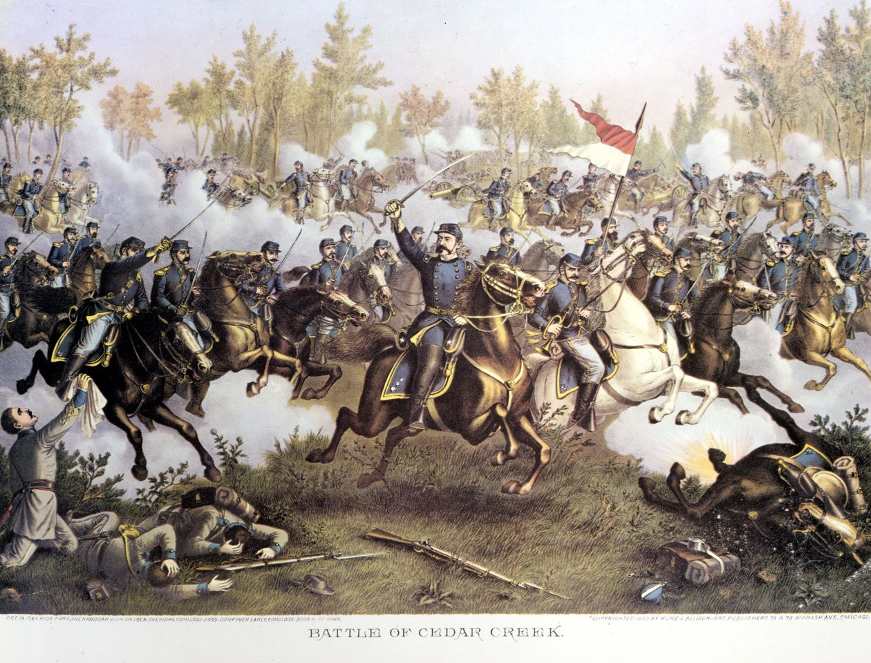 Secesní válka (1861 - 1865) nebo Americká občanská válka: 19. října od Unknown artist