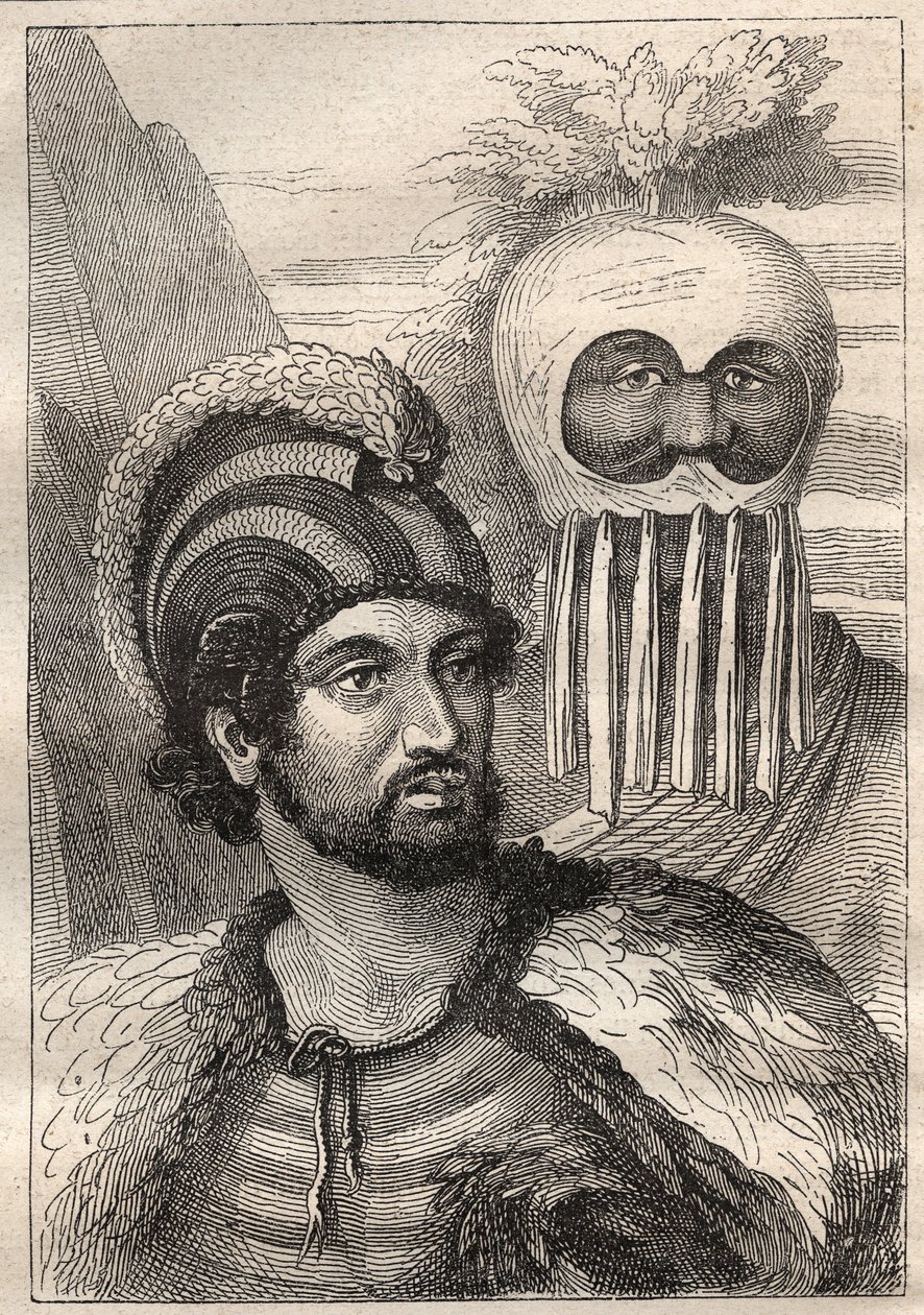 Druhá plavba (1772-1775) kapitána Jamese Cooka (1728-1779): typy Sandwichových ostrovů (Cookův ostrov, Jižní Sandwichovy ostrovy) - ilustrace převzata z „Velkých námořníků 18. století““ od Unknown artist