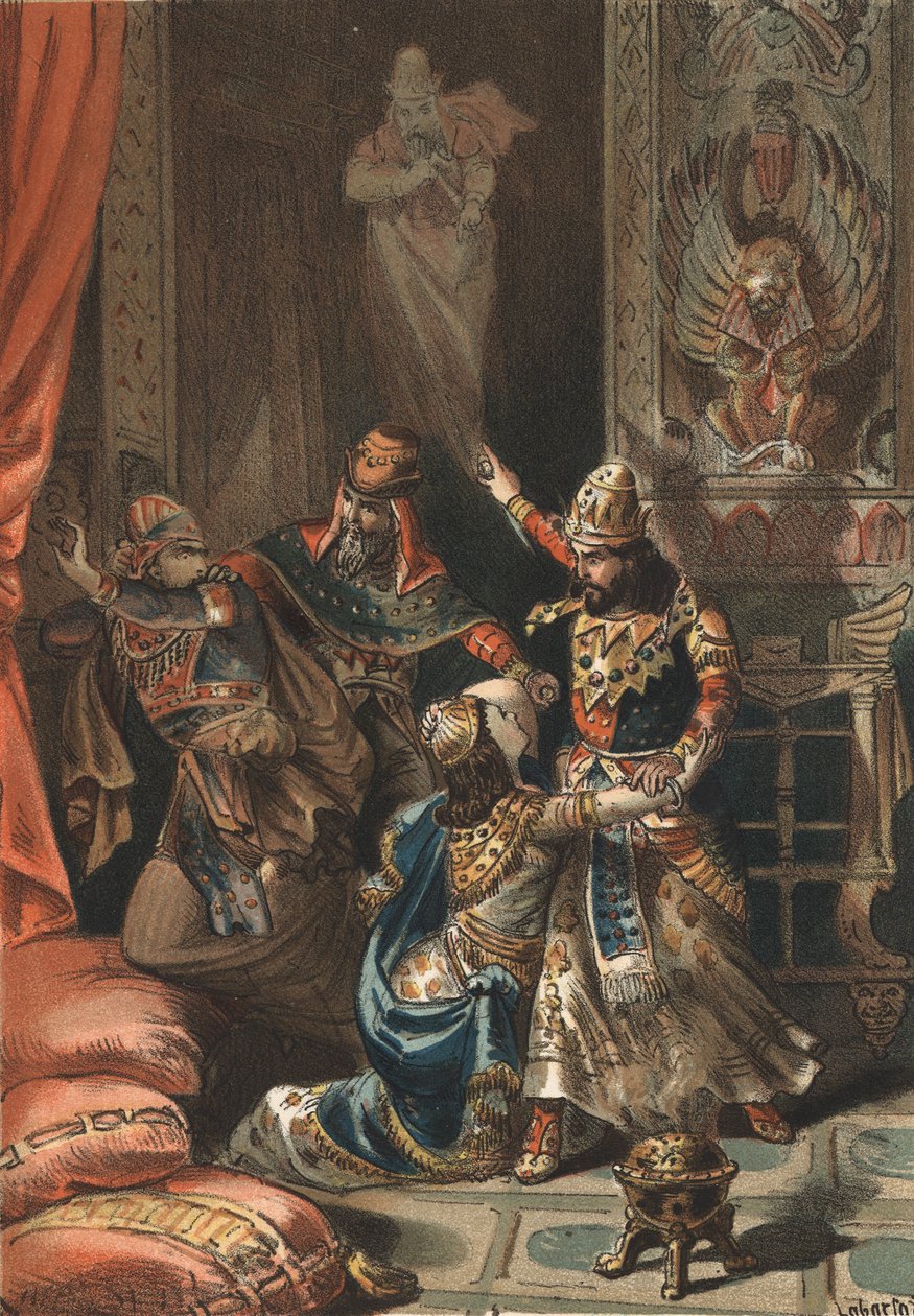 Semiramis, legendární královna Asýrie a Babylonie a její syn Ninias. od Unknown artist