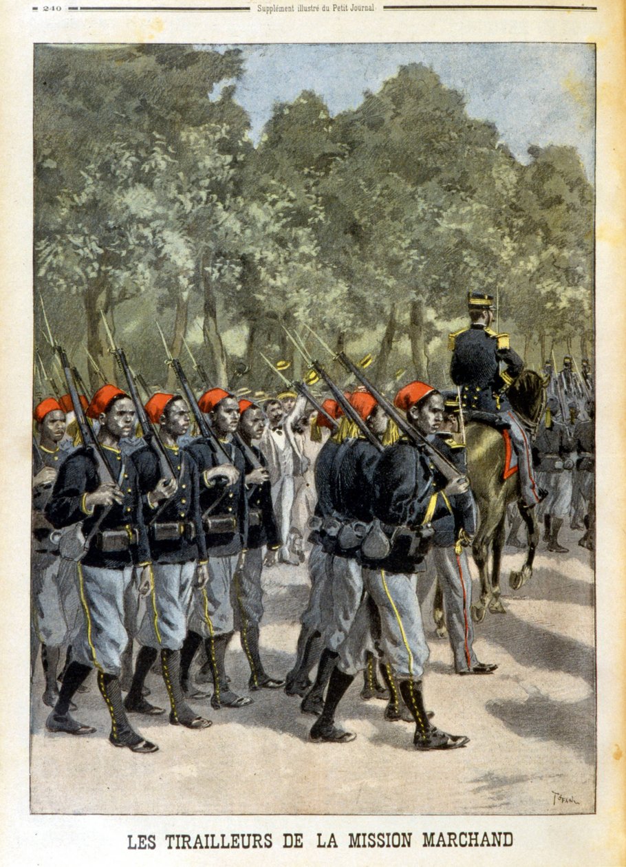 Senegalští Tirailleurs de la Mission Marchand à Paris- v „“Le petit journal““ z 23.7.1899 od Unknown artist