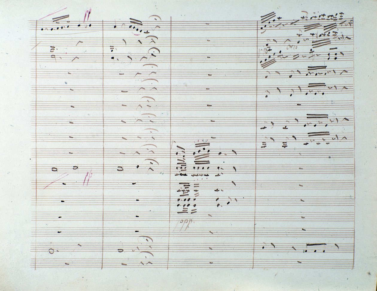 Notová stránka symfonie Grande (op. 8) Carla Augusta Cannabicha od Unknown artist