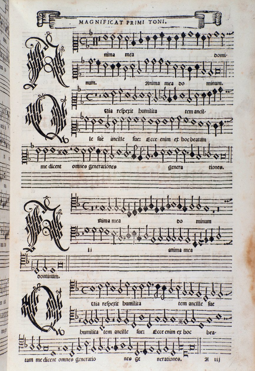 Notová stránka Magnificat od Giovanni Animuccia od Unknown artist