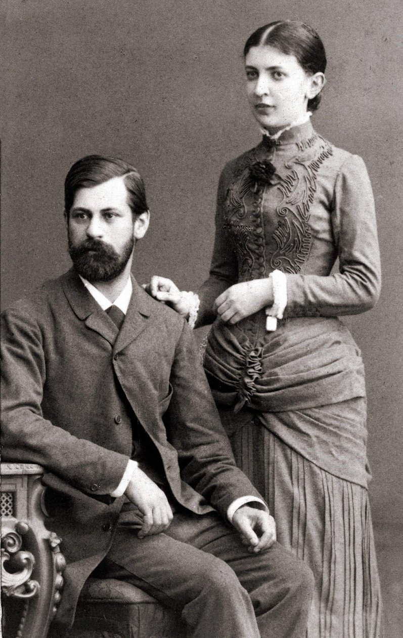 Sigmund Freud a jeho manželka Bernays Martha v červnu 1885. od Unknown artist