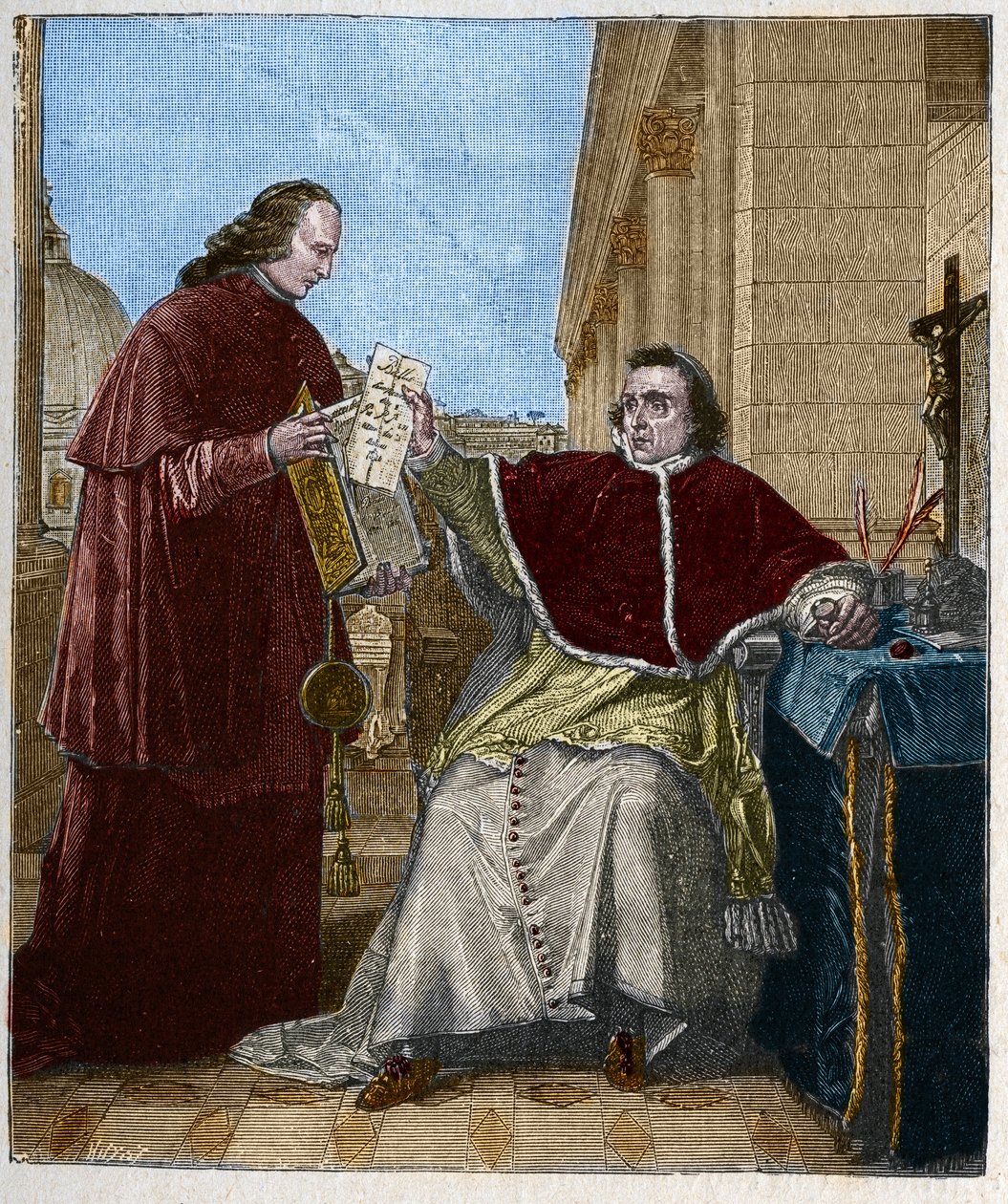 Podpis konkordátu mezi Francií a Svatým stolcem papežem Piem VII., 15. srpna od Unknown artist