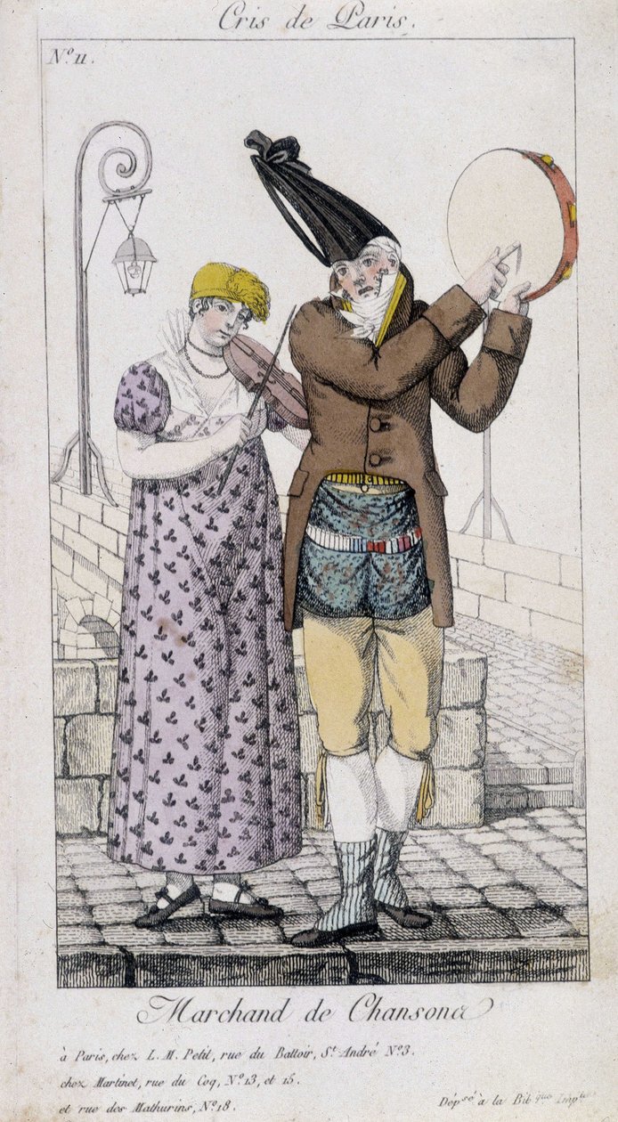 Obchodníci s písněmi - rytina od Unknown artist