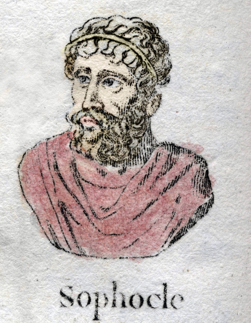 Sofokles (asi 496-406 př. n. l.), řecký tragický básník. od Unknown artist