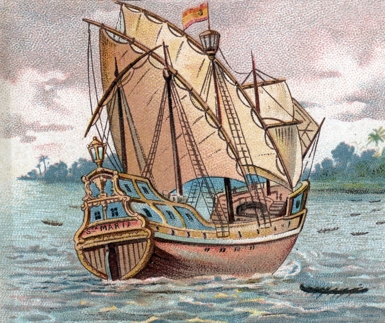 Španělská karavela konec 15. století - plachetnice Caravel 15. století od Unknown artist