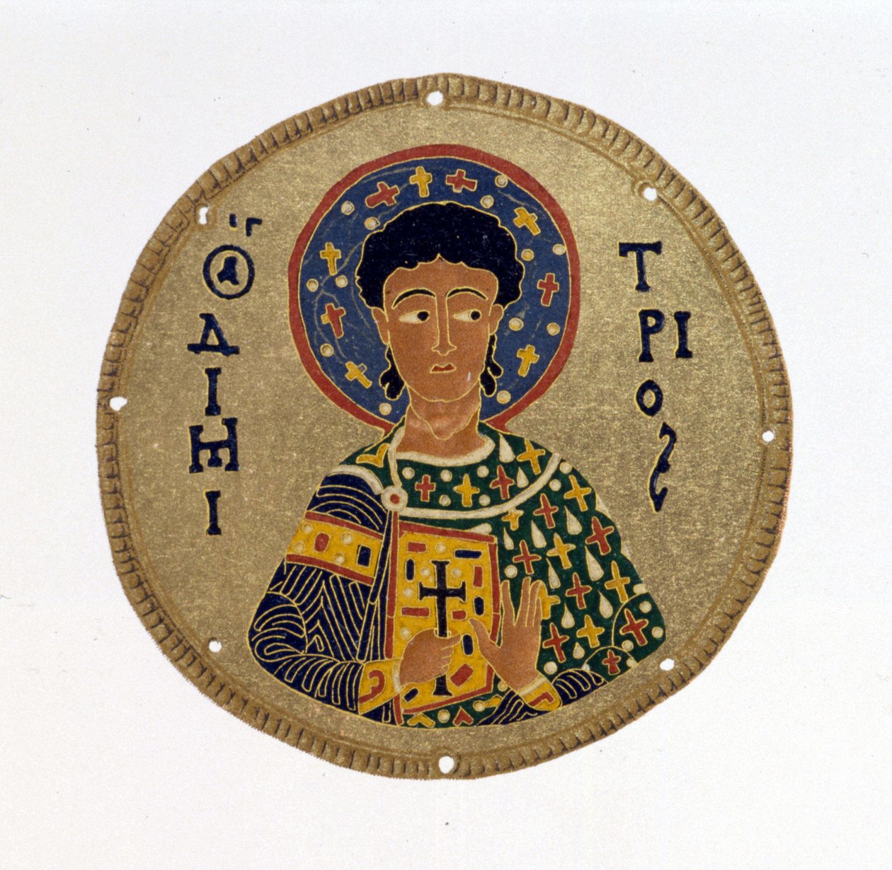 Sv. Demetrius - v „“Historie a památky byzantských smaltů”” od N. Kondakowa. Chromolitografie 1892. od Unknown artist