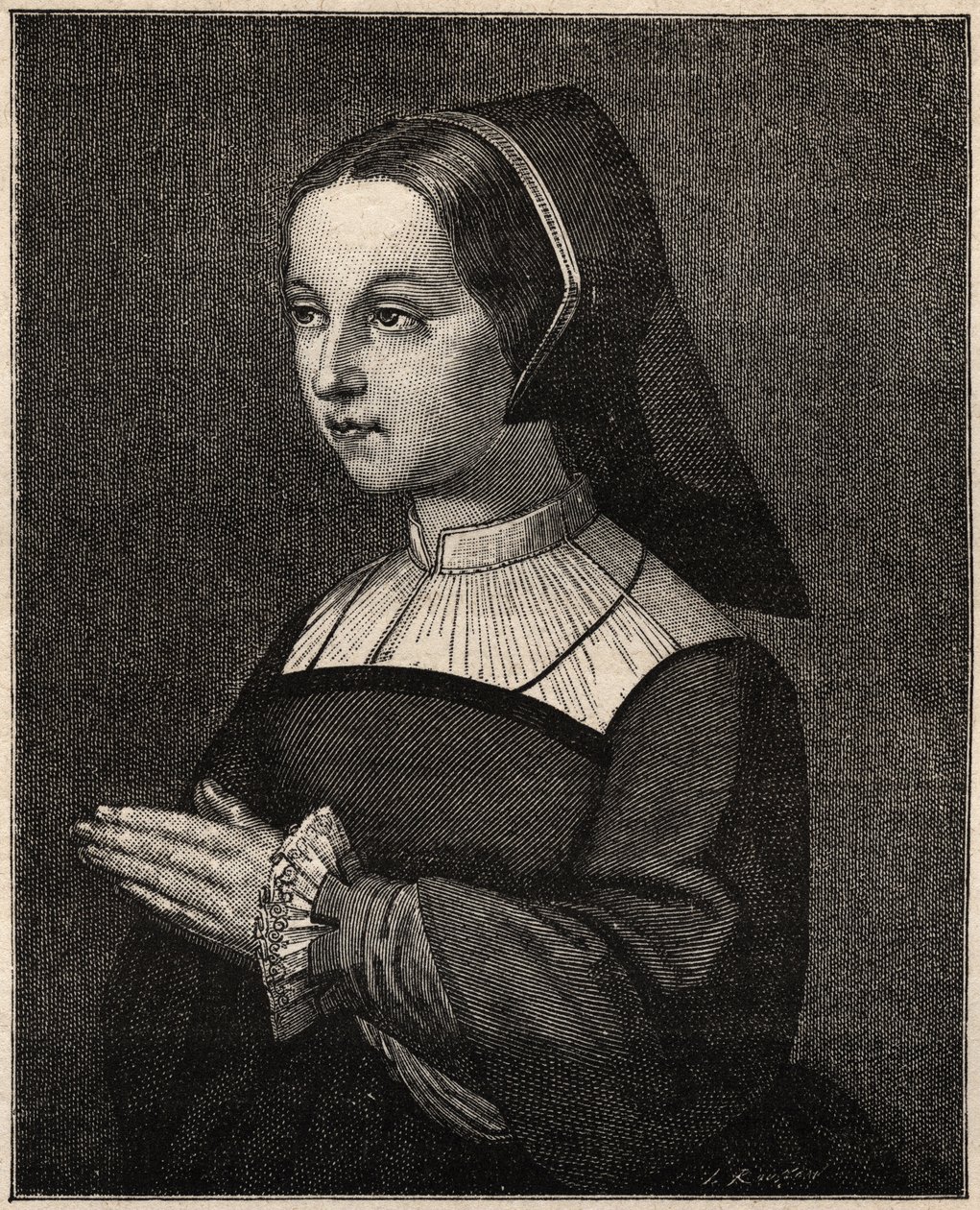 St Jane Frances de Chantal - Portrét Saint Jeanne-Francoise (Jeanne Francoise Fremyot, baronka Rabutin de Chantal) od Chantal, zakladatelky Navštívení (1572-1641) (Portrét Saint Jane Frances de Chantal (Jeanne-Francoise Fremyot, baronka z VS od Unknown artist