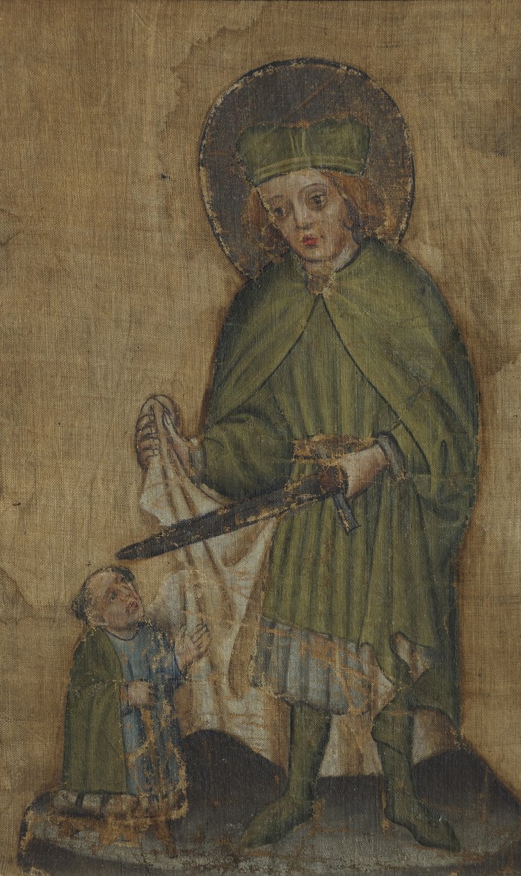 Svatý Martin a žebrák, kolem 1440 (olej na textilu, pravděpodobně len) od Unknown artist