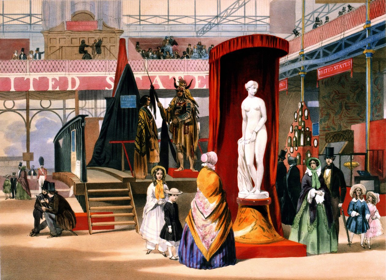 Socha řeckého otroka na světové výstavě v Londýně od Unknown artist