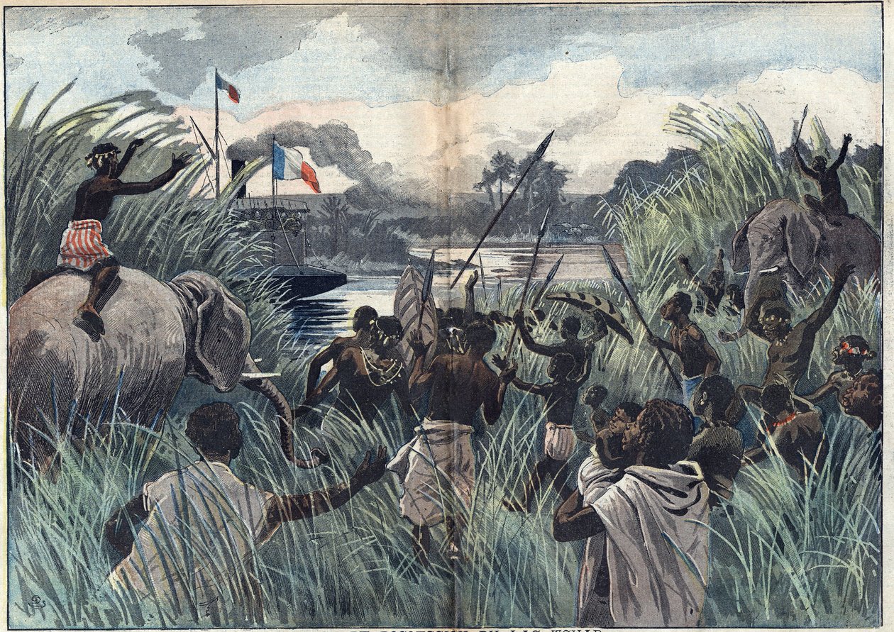 Zmocnění se jezera Čad (Afrika) od Unknown artist