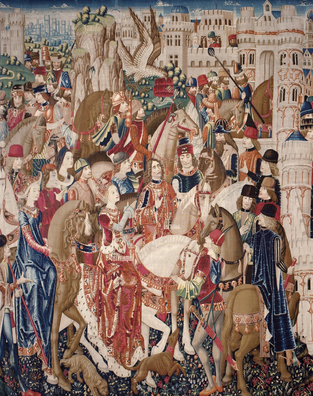 Gobelín ilustrující Tarquinius Priscus. ca. 1475 (tapisérie) od Unknown artist