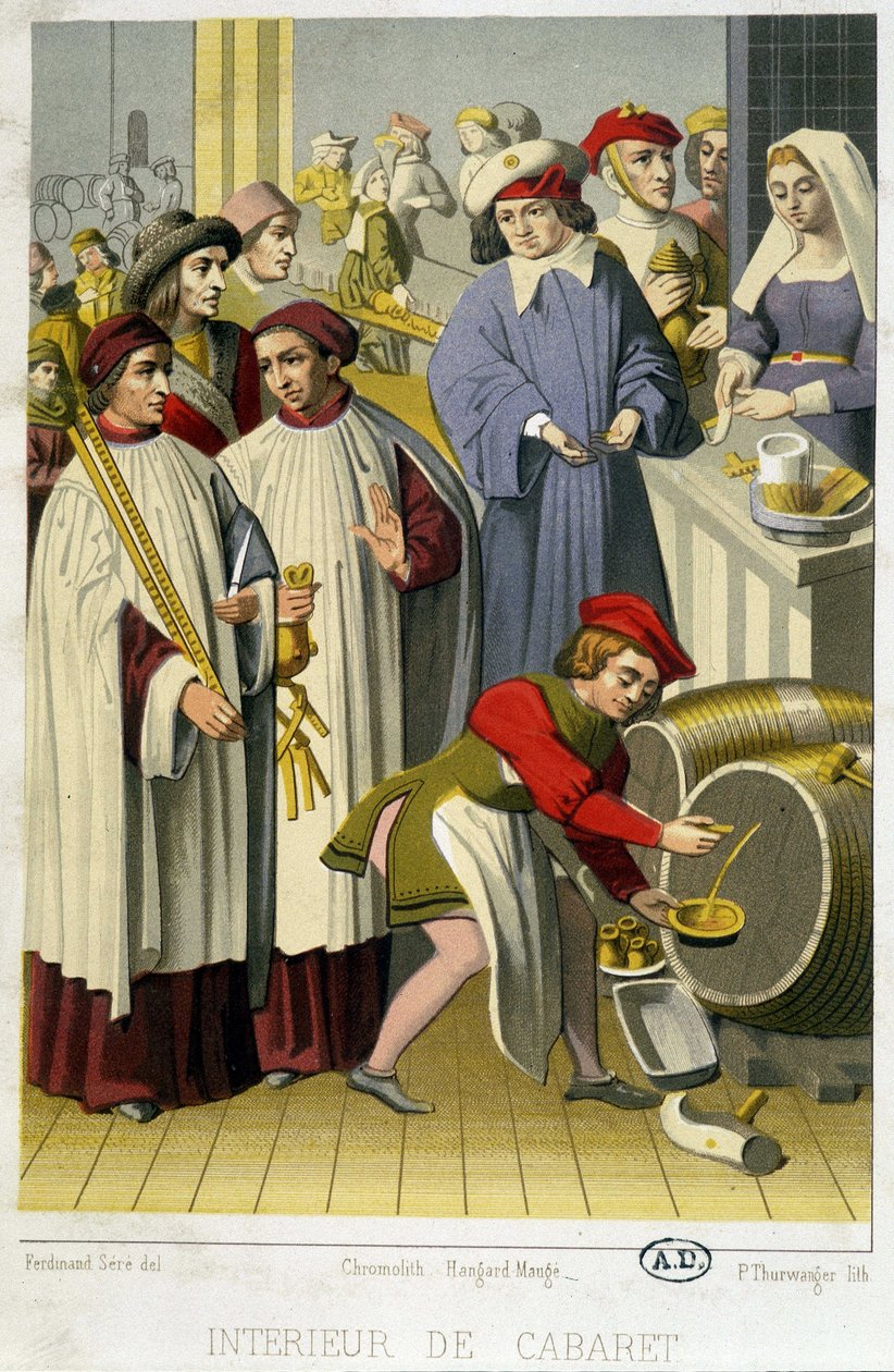 Výběrčí daní na víno v kabaretu od Unknown artist