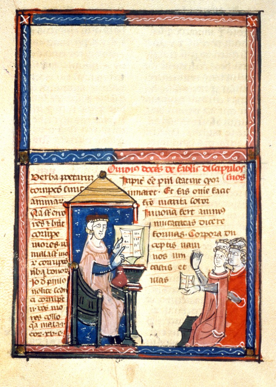 Učitel Ovidius - miniatura středověku (ref. 418 od Unknown artist