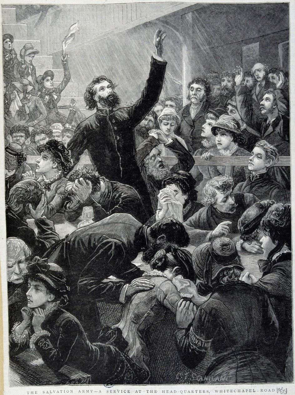 The Armee of Salvation - Distribuce na Whitechapel Road Headquarters v roce 1881 od Unknown artist
