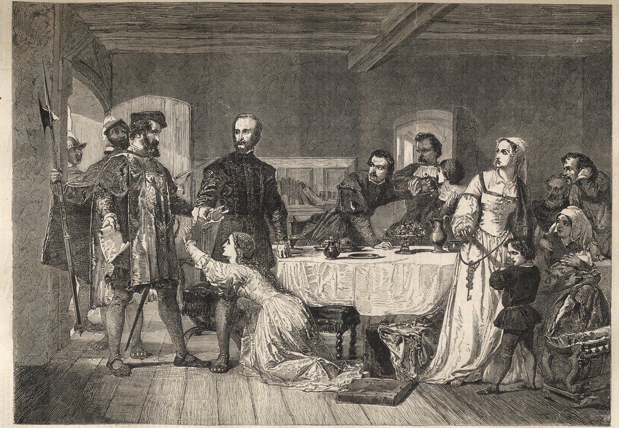 Zatčení Johna Browna, z Ashfordu, Lollarda a jednoho z prvních mučedníků v rané části vlády Jindřicha VII. - 1517 - od Unknown artist