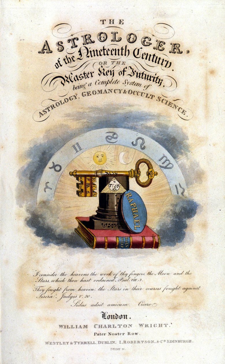Astrolog devatenáctého století. Pojednání o astrologii a okultních vědách. 1825. od Unknown artist