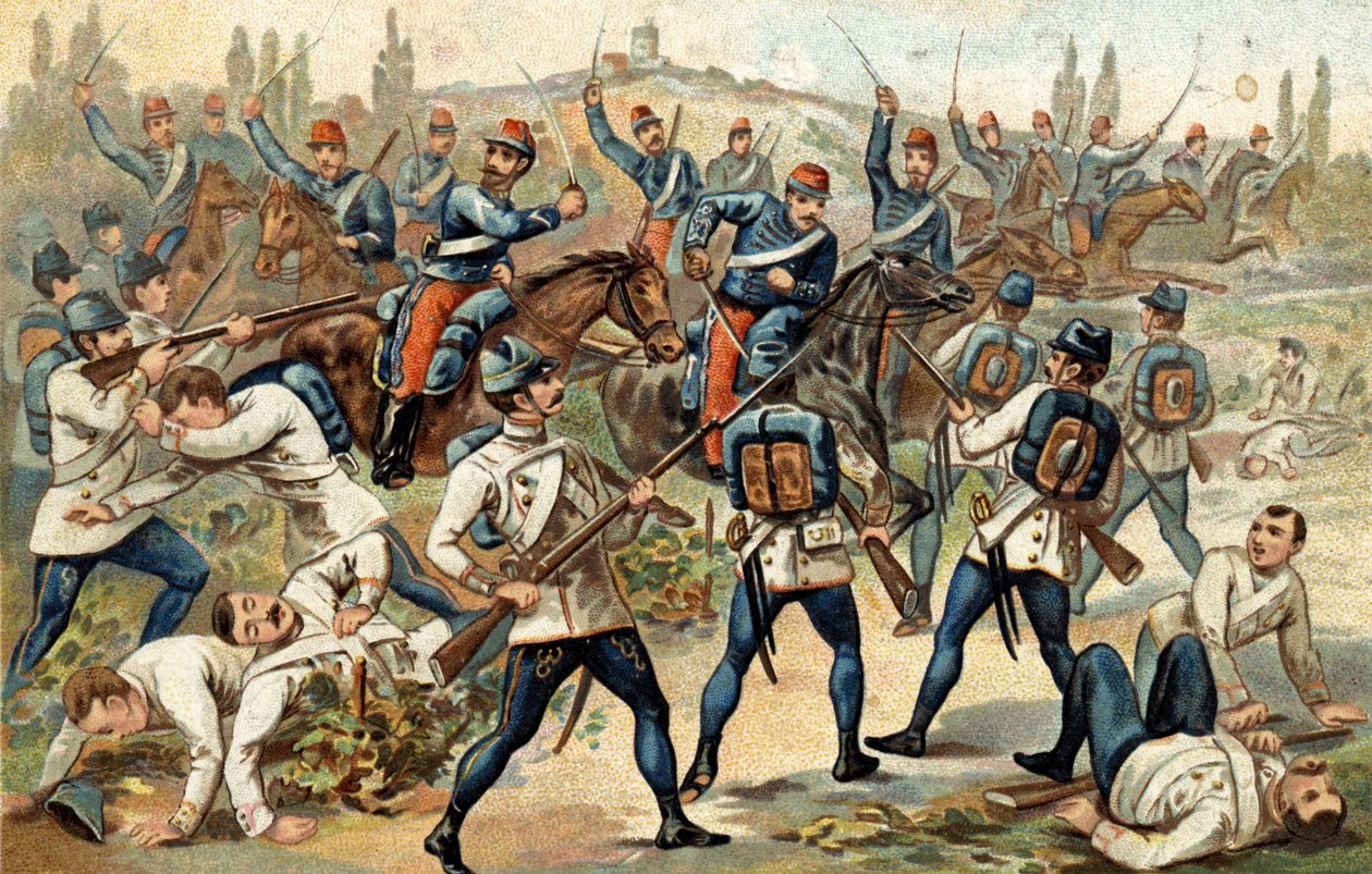Bitva u Solferina (24. června od Unknown artist