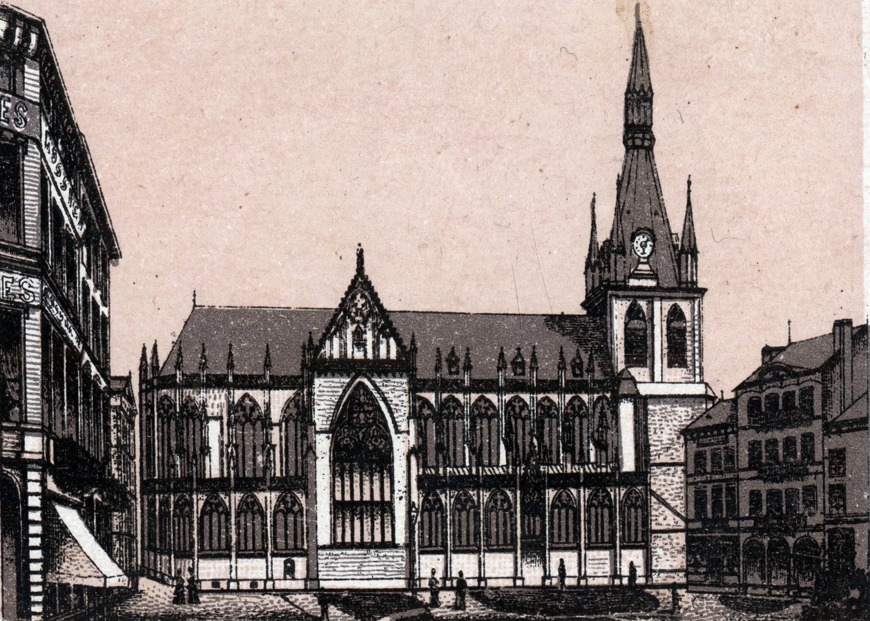 Cathedrale Saint Paul v Lutychu v Belgii v „Svět ilustruje 168 pohledů““ Nedatováno (konec 19. století) od Unknown artist