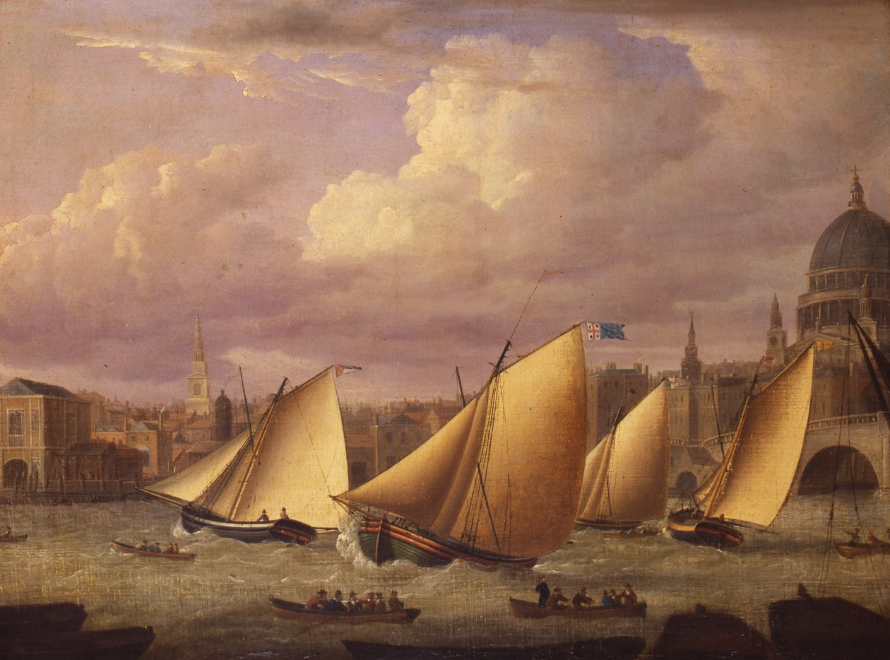 Závod Cumberland Fleet nad London Bridge, 1782 od Unknown