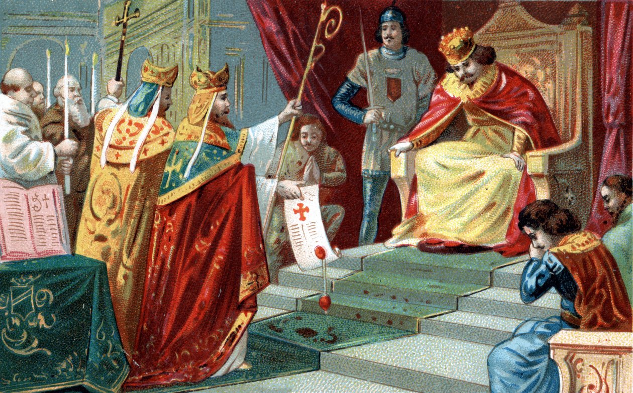 Exkomunikace krále Roberta II. Pobožného (asi 970-1031), krále Francie, v roce 997. od Unknown artist