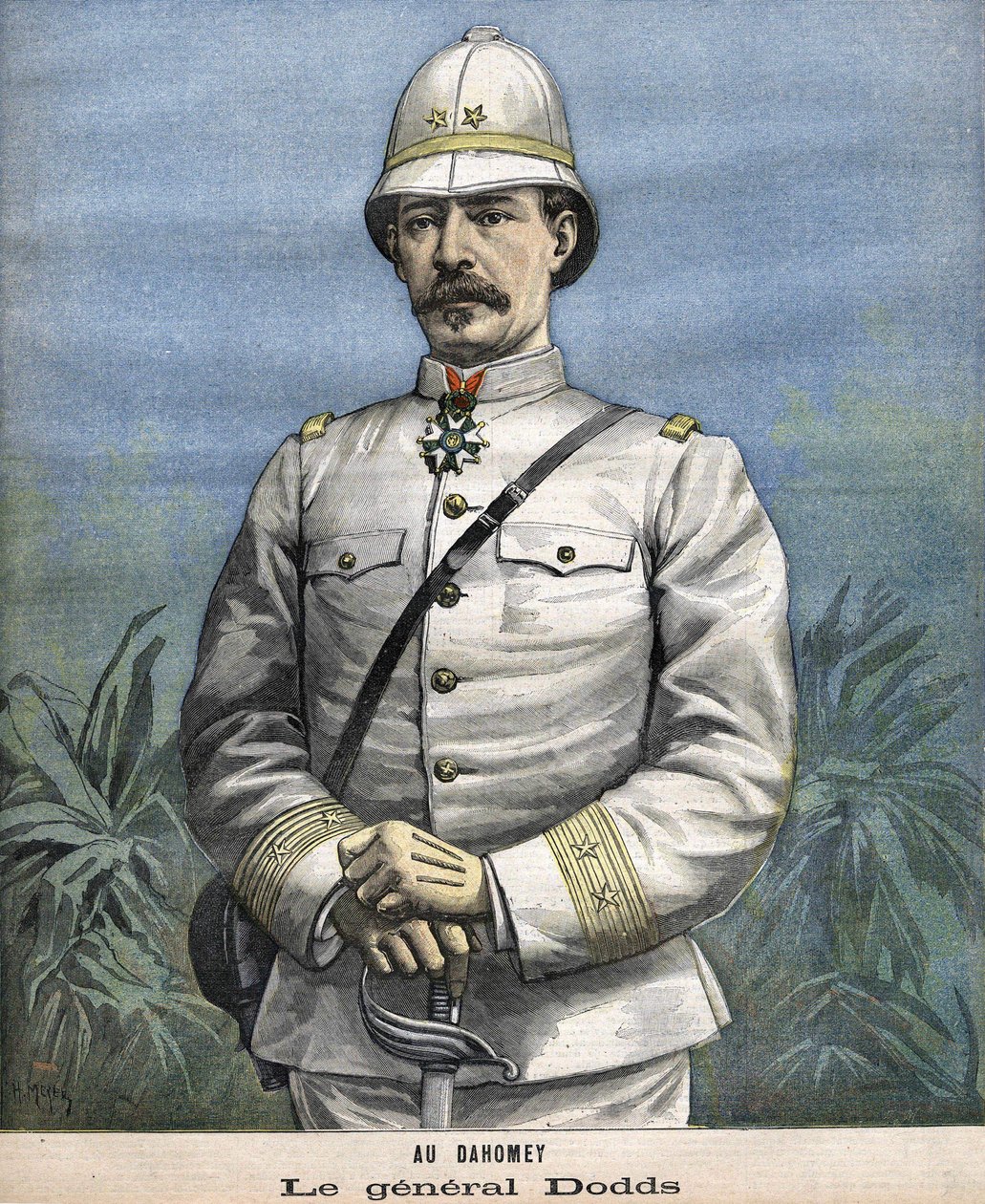 Francouzský generál Alfred Amédée Dodds (1842-1922) v Beninu (Dahomey) v roce 1892 od Unknown artist