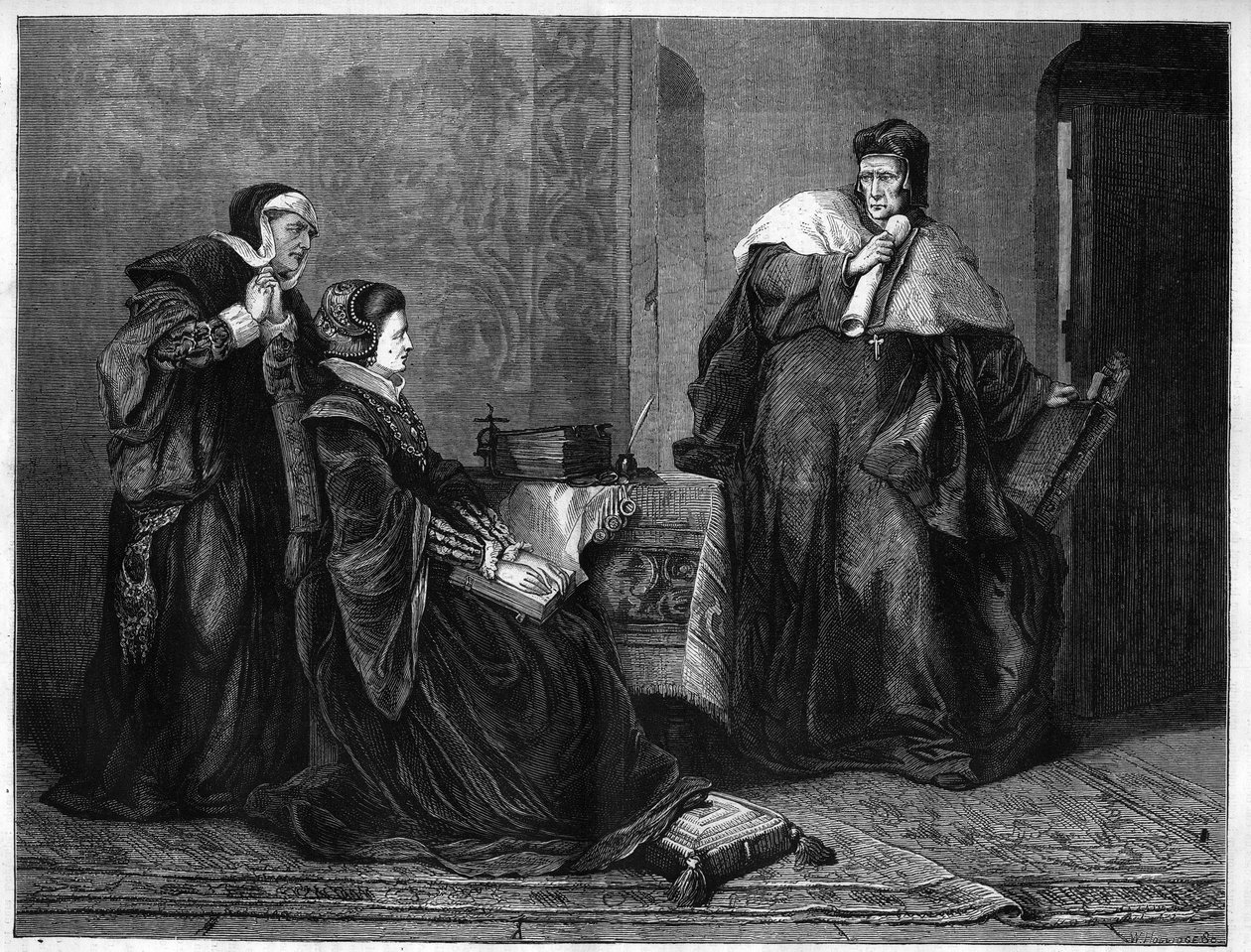 Gardiner Eveque představuje Lady Jeanne Gray (Jane Gray od Unknown artist
