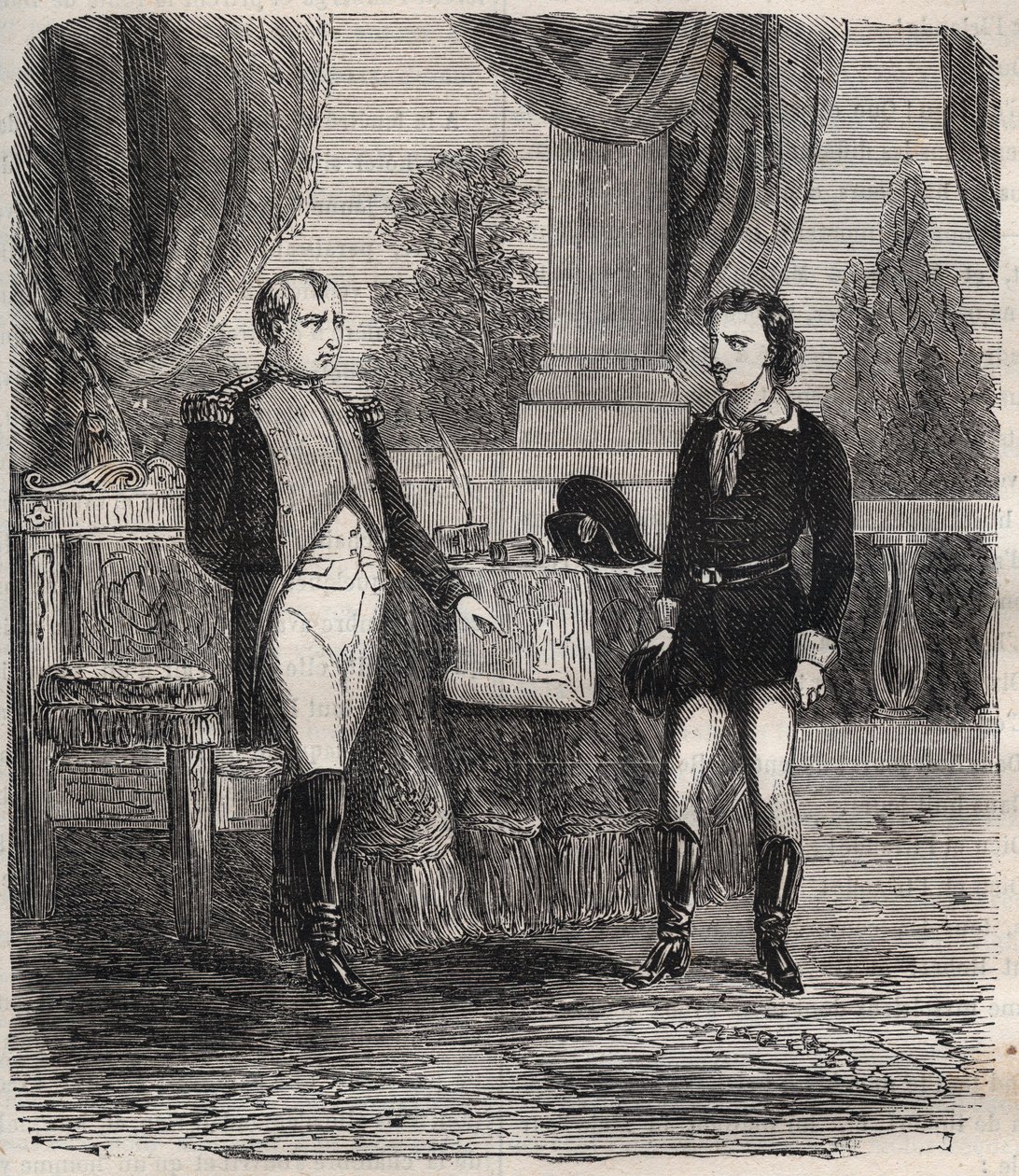 Výslech Friedricha bodne po jeho neúspěšném pokusu o atentát Napoleon I. - Friedrich (Frederic) Staps vyslýchá Napoleonem, mladým Němcem, který se 12. října pokusil zavraždit Napoleona od Unknown artist