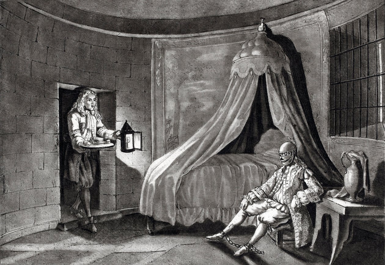 Železná maska ve svém vězení na ostrově Sainte-Marguerite od Unknown artist
