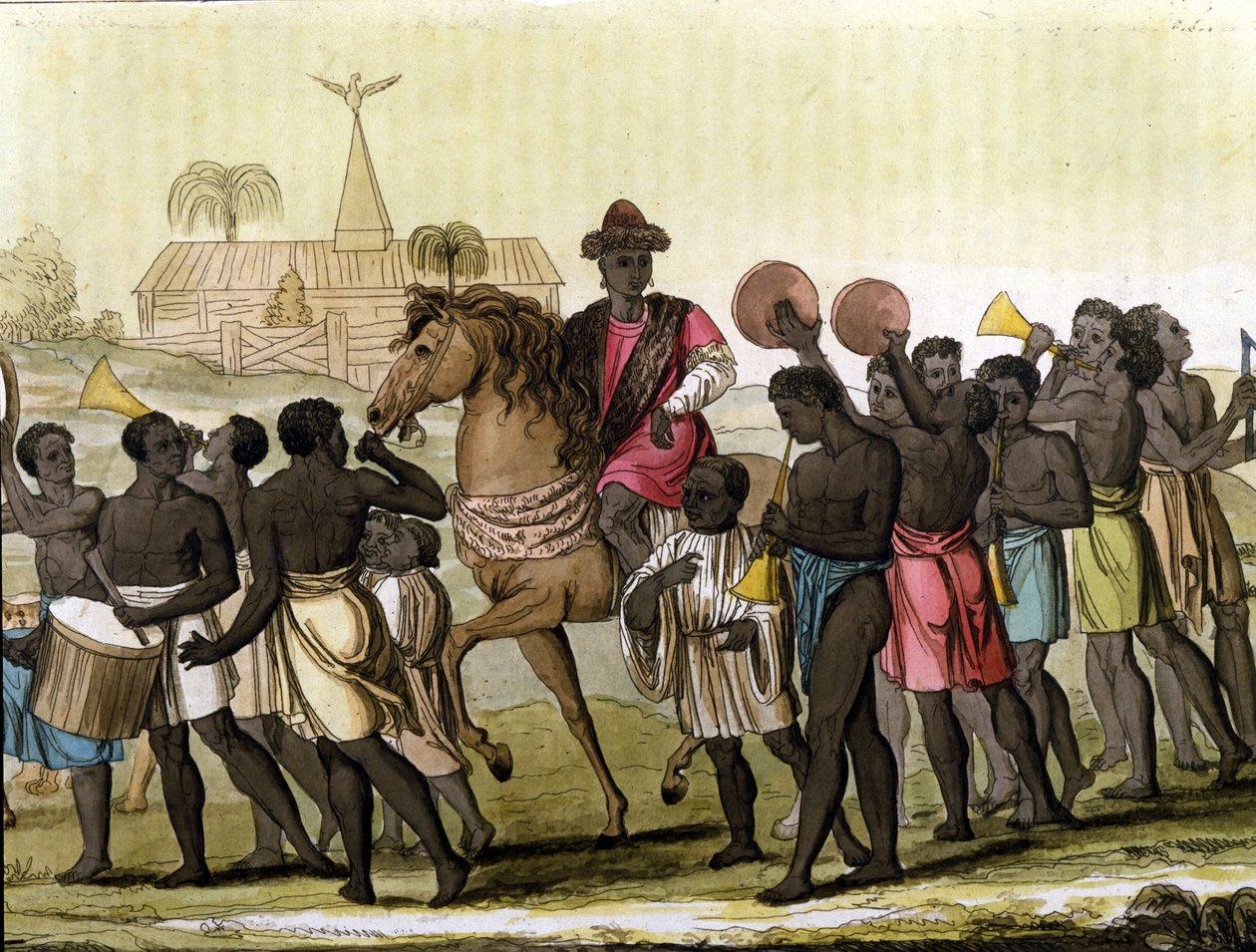 Král Beninu (Dahomey). od Unknown artist