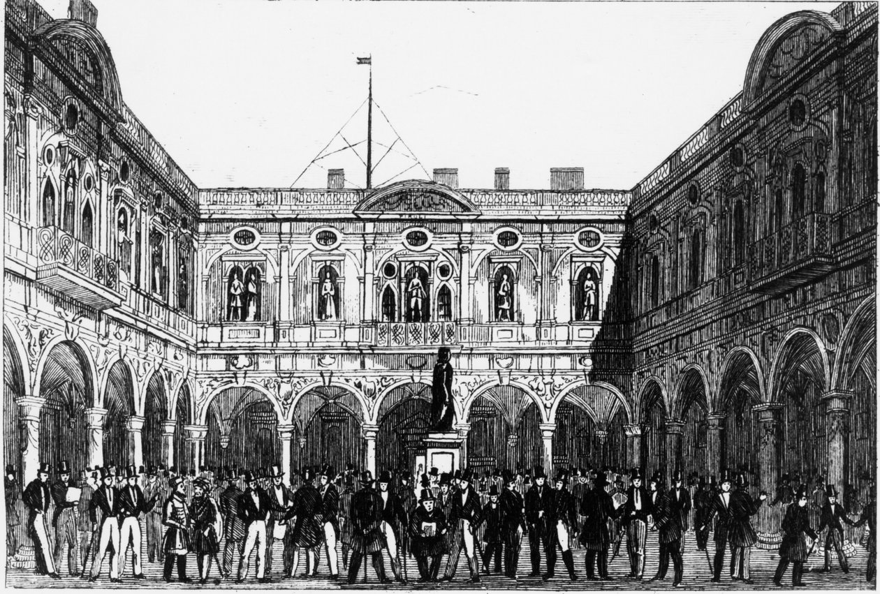 Londýnská burza v roce 1821. od Unknown artist