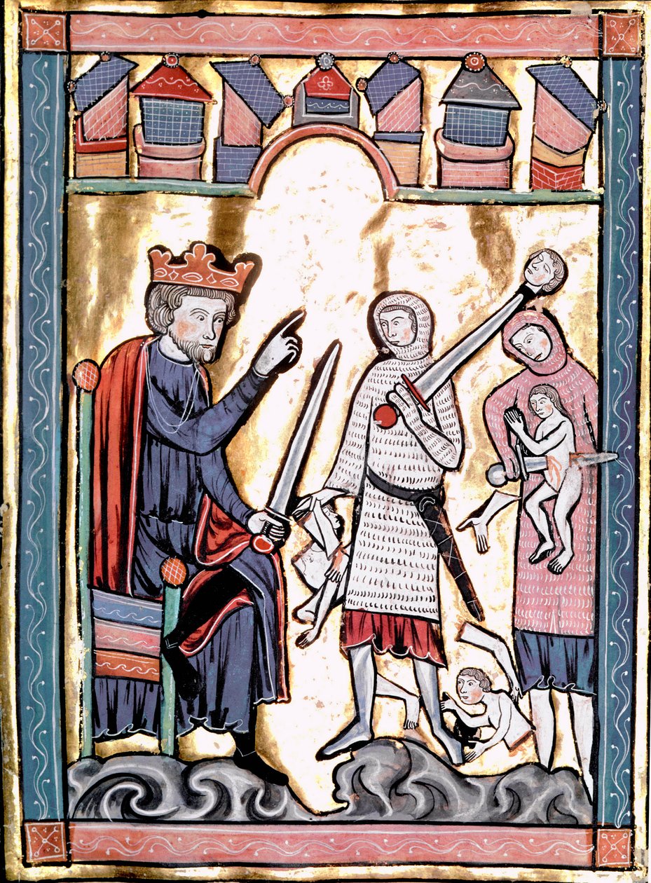 Miniatura Masakr neviňátek převzatá z „Liber Psalmorum Cum Calendario“ nebo „Psaltier à l