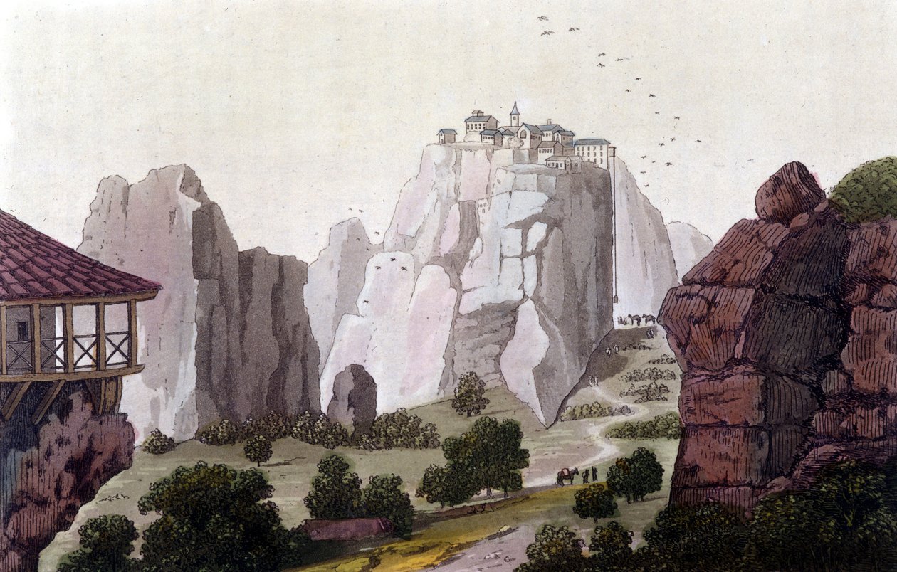 Meteory v Řecku v roce 1810.in „Starý a moderní kostým““ od Julese Ferraria, ed. Milán od Unknown artist