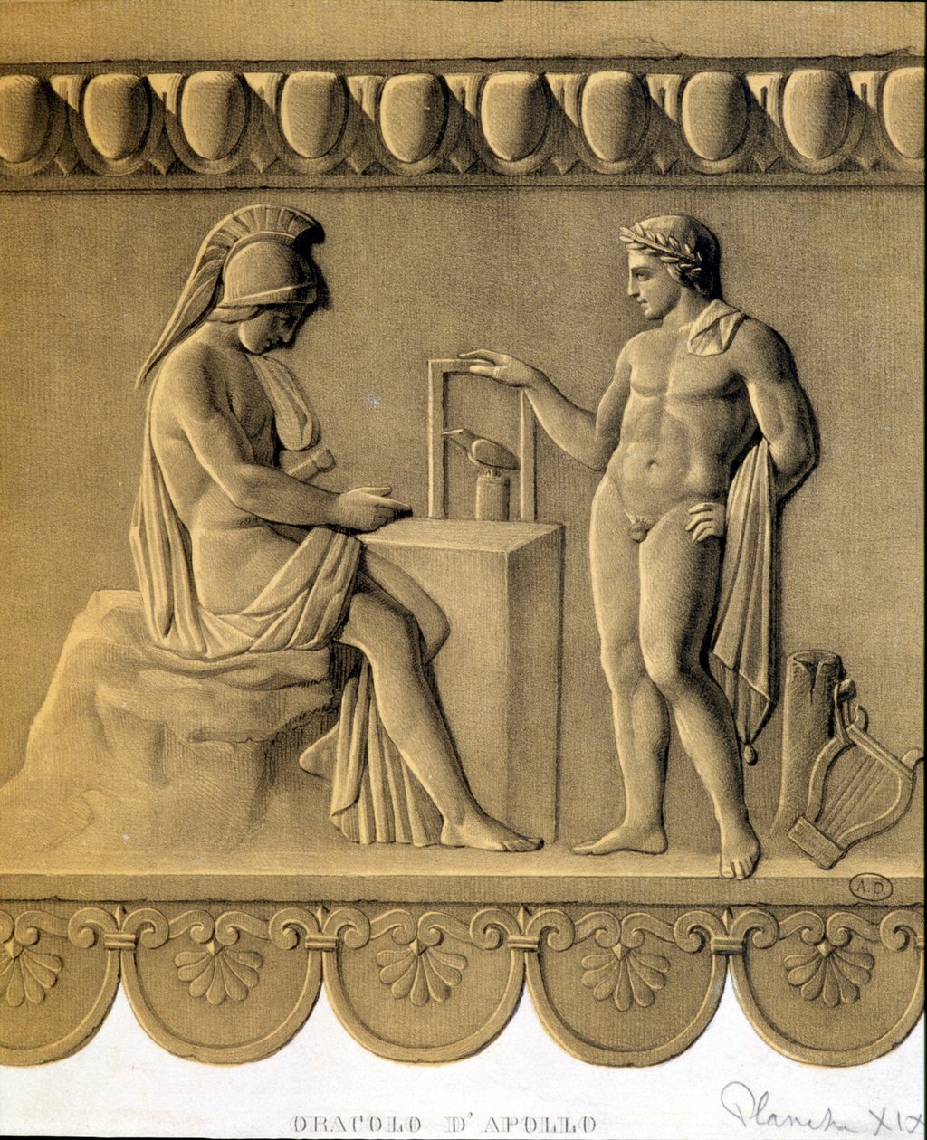 The Oracle of Apollo - faksimile řeckého basreliéfu od Unknown artist