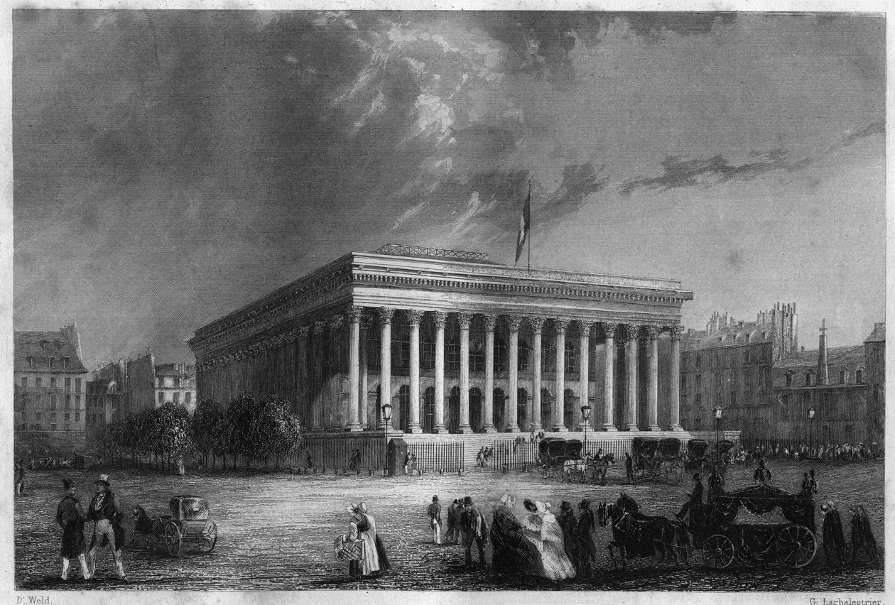 Pařížská burza v polovině 19. století. od Unknown artist