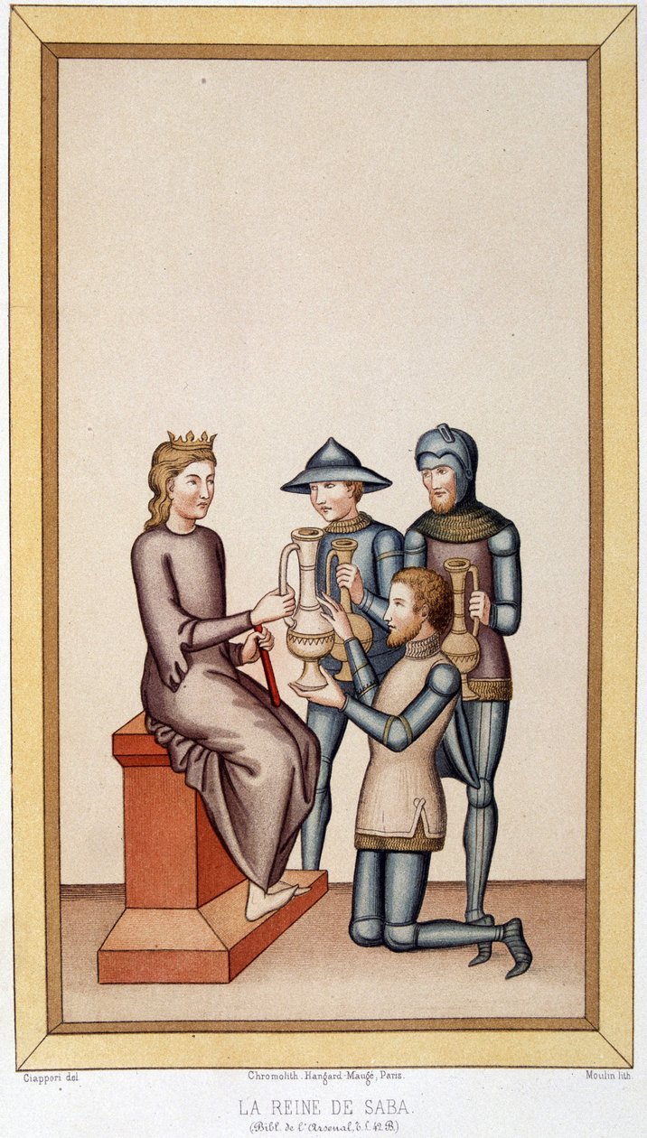 Královna ze Sáby - v ""Sumptuary Arts, Historie kostýmu a nábytku"" od Unknown artist