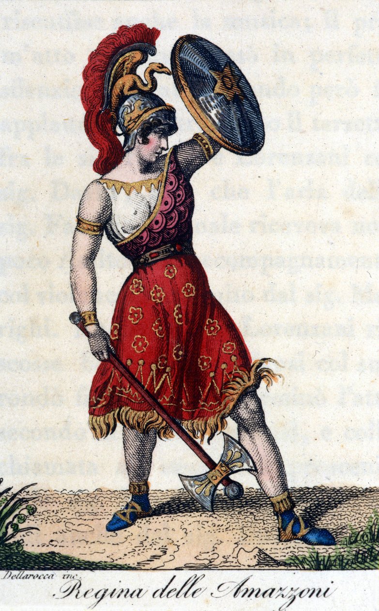 Královna Amazonek. Ilustrace knížky opery. 19. století. od Unknown artist