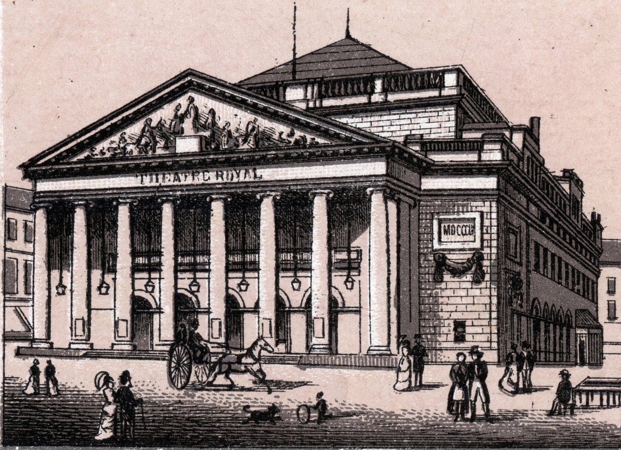 Královské divadlo v Bruselu v Belgii v „Svět ilustruje 168 pohledů““ Nedatováno (konec 19. století) od Unknown artist