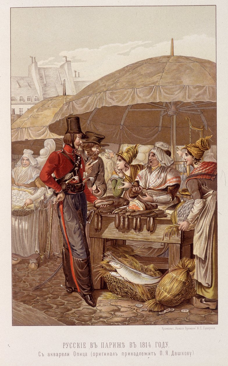 Rusové v Paříži v březnu 1814 - v „Císař Alexandr 1.“ od Schildera od Unknown artist