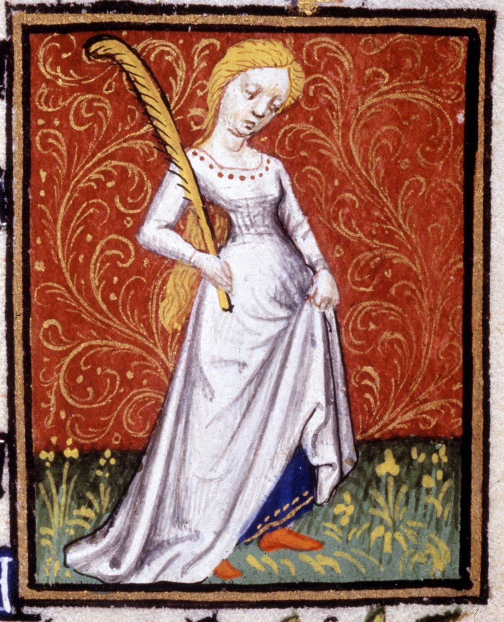 Panna. Miniatura horoskopu. Rukopis 15. století. Bibl. Trivulziana, Milán. od Unknown artist