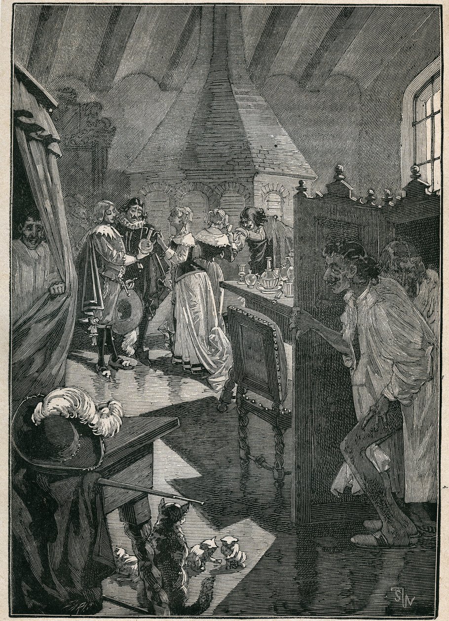 Umění skla: skláři. Rytina z roku 1885 v „“Les arts et metiers illustres““ od Adolphe BITARDA. od Unknown artist