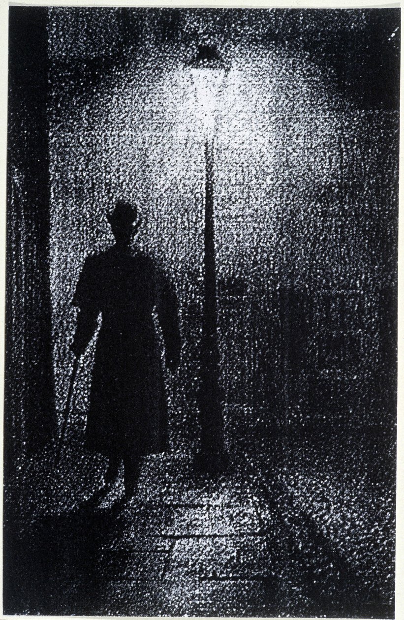 Atmosféra londýnských ulic v noci, konec 19. století od Unknown artist