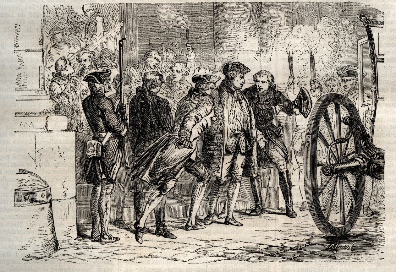 Útok Damiens (leden 1757) - (Robert-Francois Damier od Unknown artist