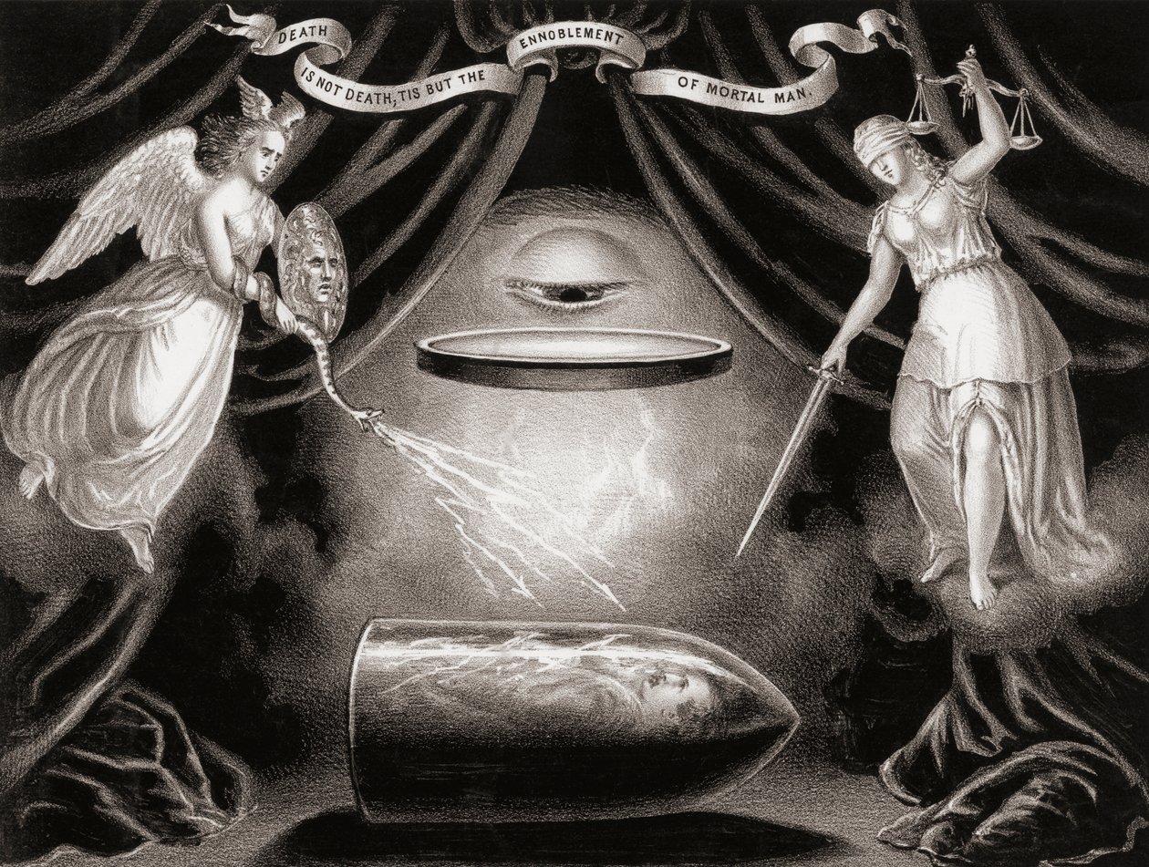 Kulka, která zabila Lincolna (rytina) od Unknown artist