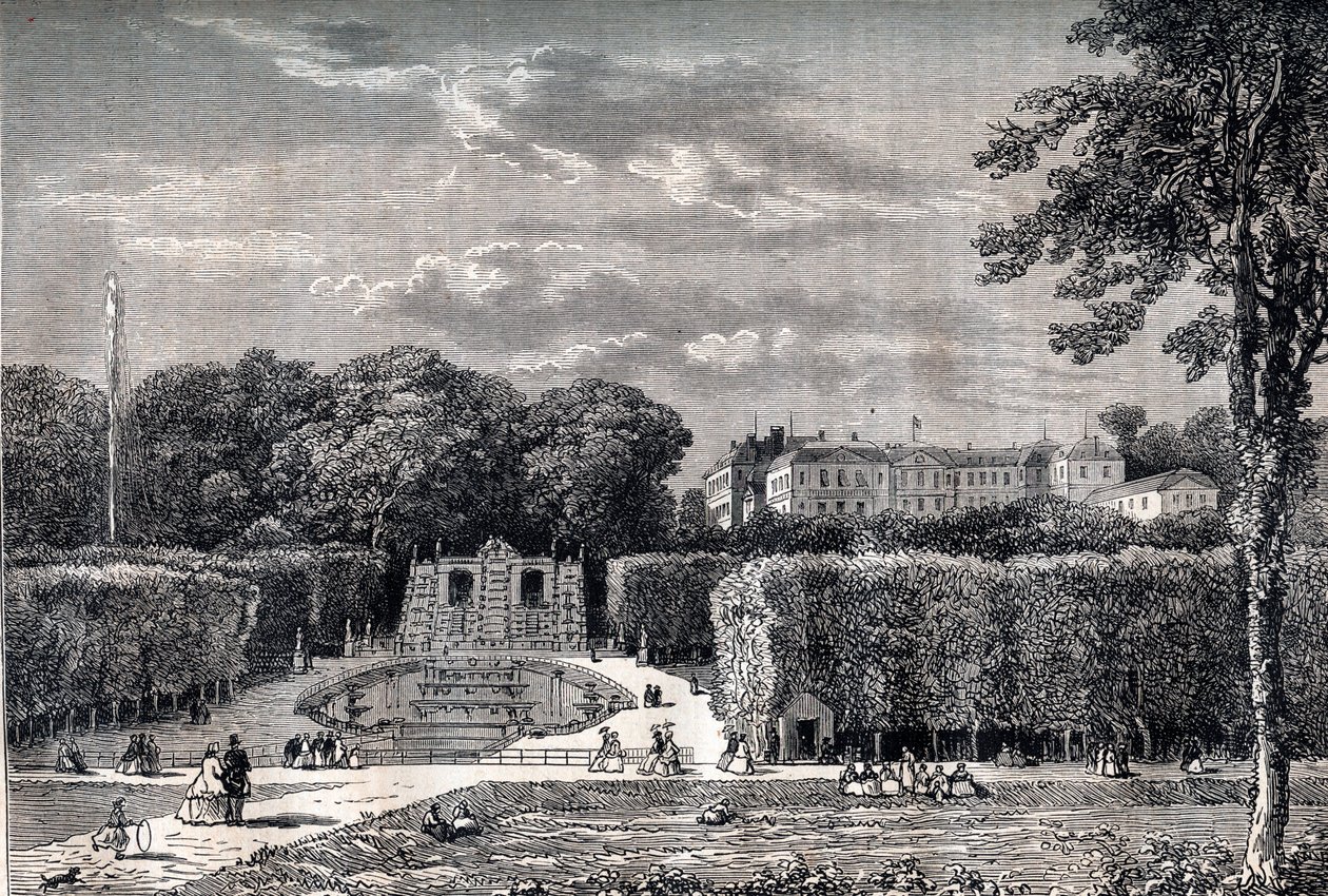 Zámek a park Saint Cloud (Saint-Cloud) v roce 1867 od Unknown artist