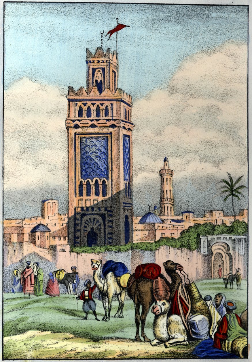 Město Oran v Alžírsku v roce 1840. v “L