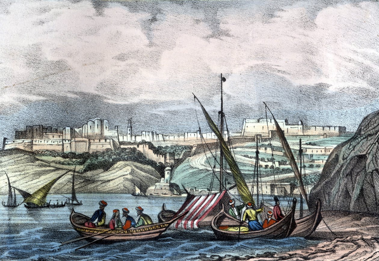 Město Oran v Alžírsku v roce 1840. v “L