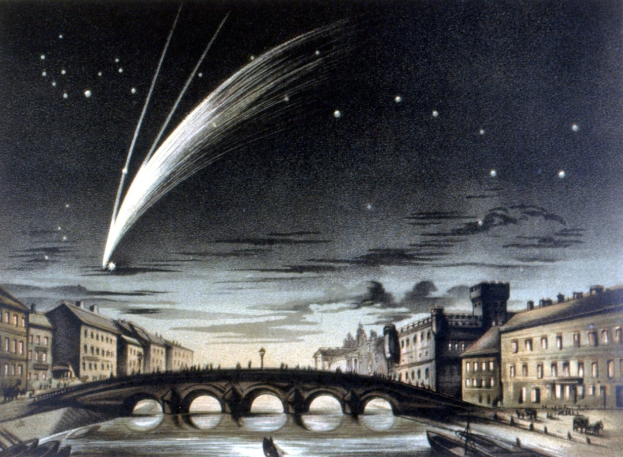 Kometa Donati viditelná 5. října od Unknown artist