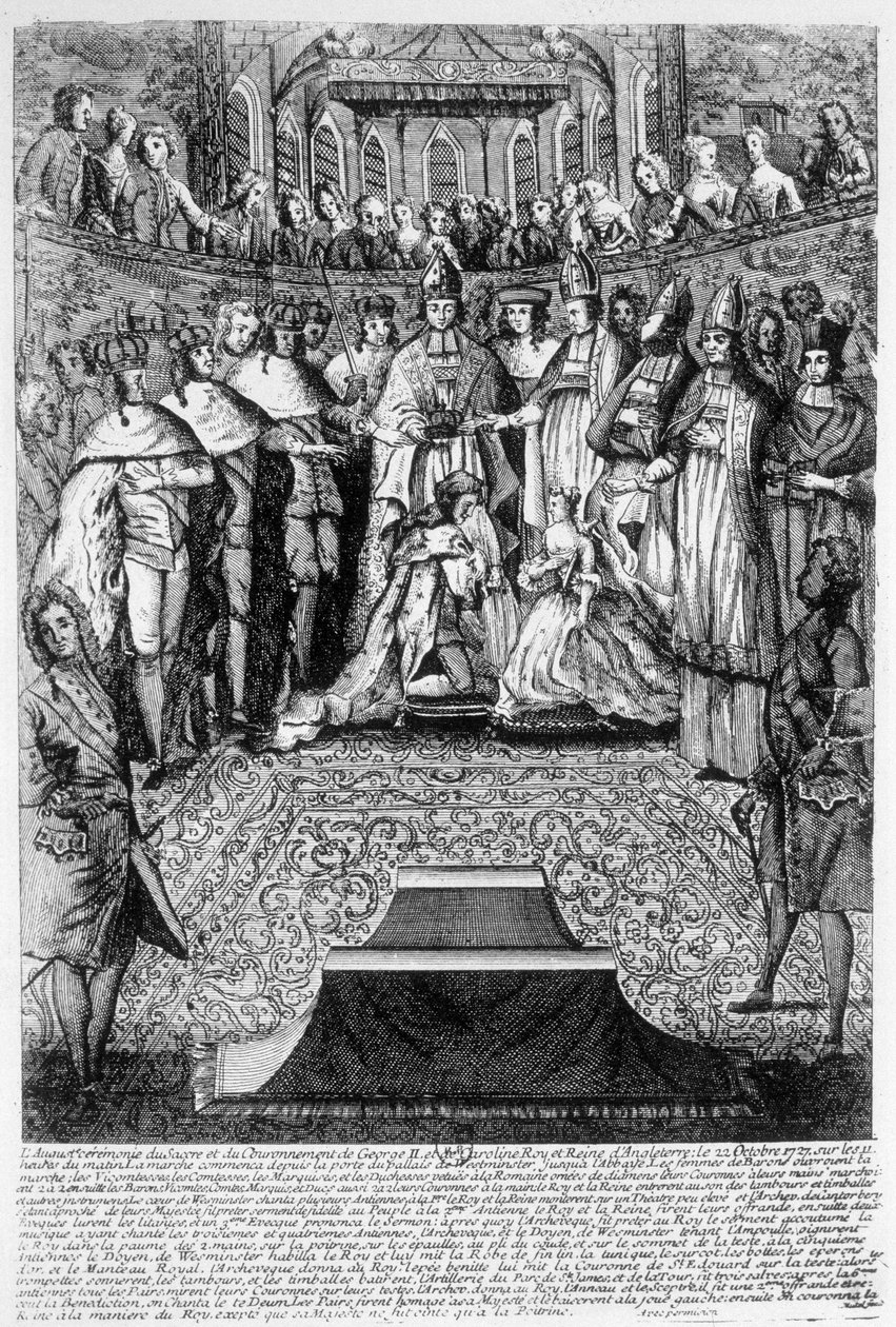 Korunovace Jiřího II. (1683-1760) krále Velké Británie a Irska, 2. října od Unknown artist